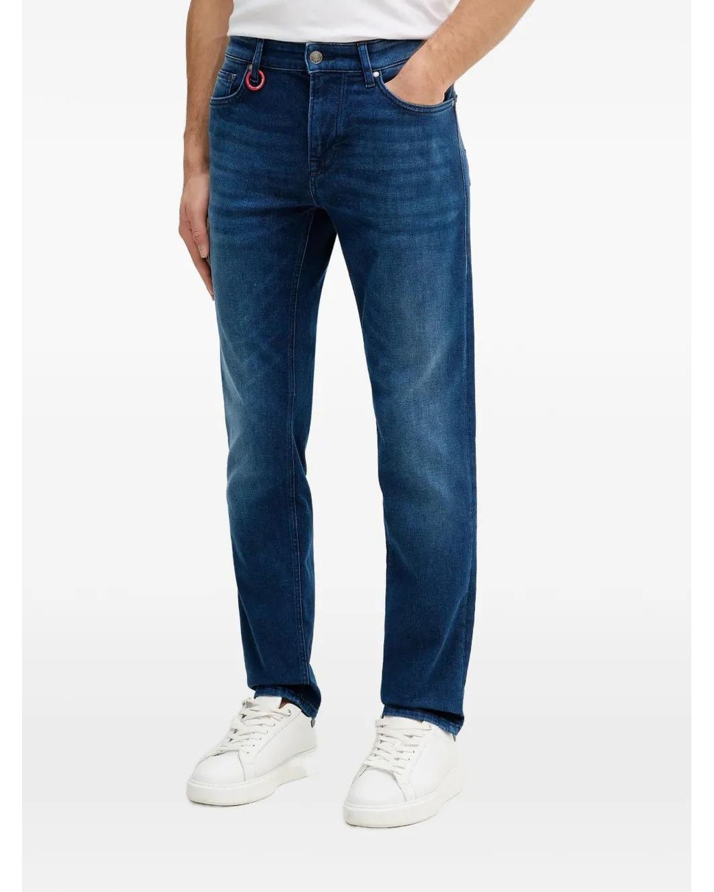 Joop! Blue Mitch Ring-Detail Jeans for men