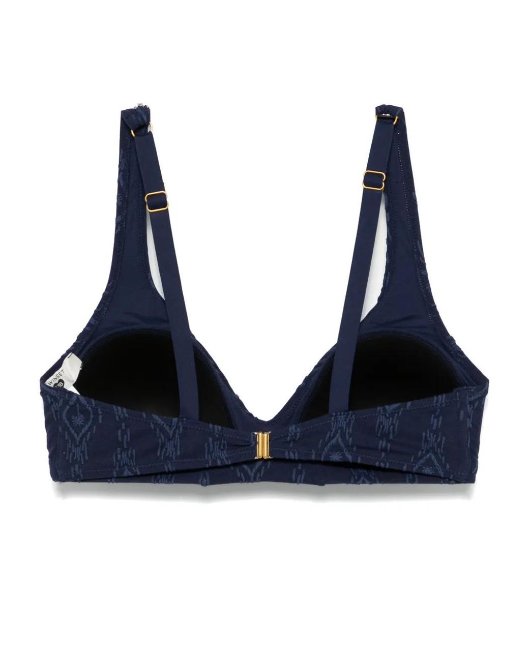 Top De Bikini Con Relieve Twinset de color Blue