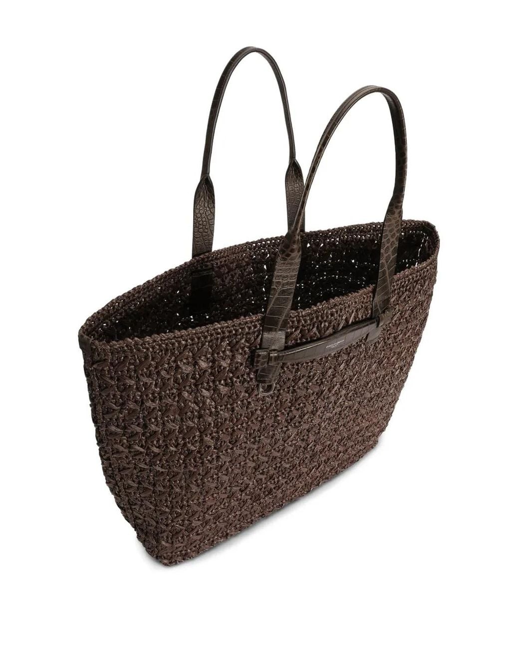 Dolce & Gabbana Brown Woven Tote Bag for men