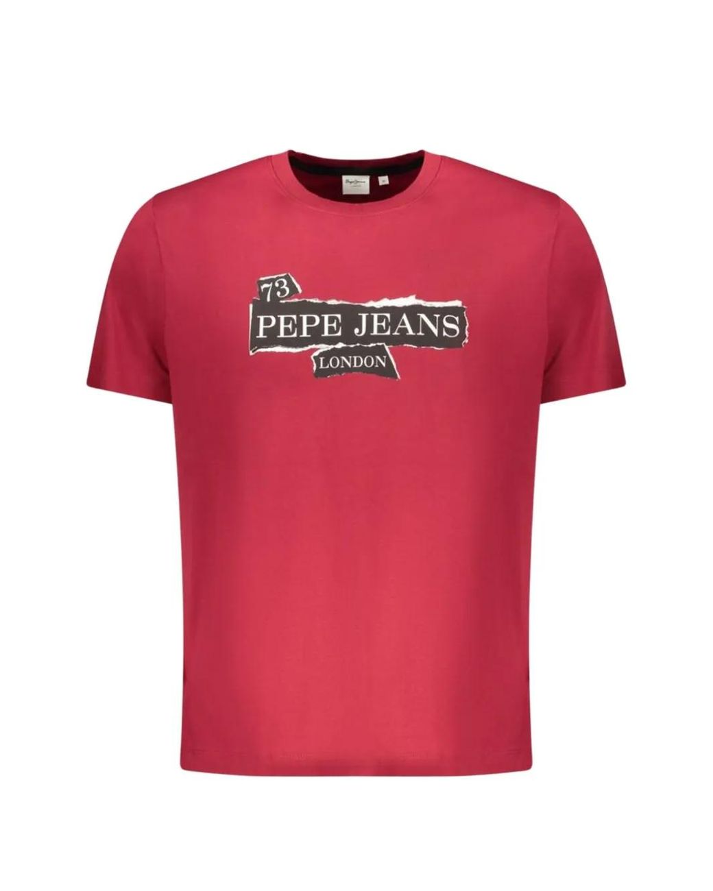 Pepe Jeans Pink Logo-Print T-Shirt for men