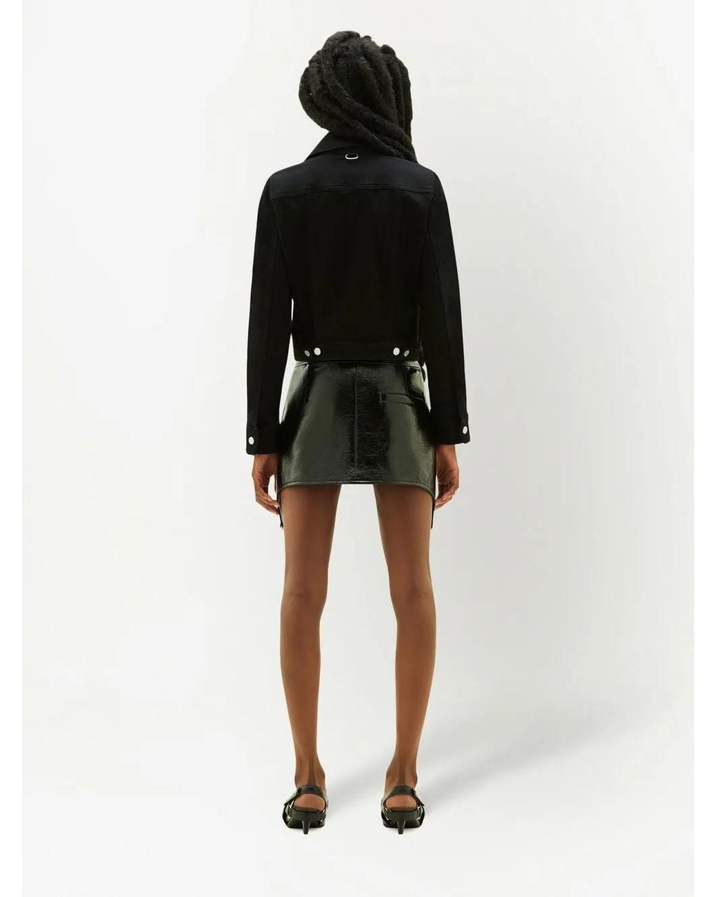 Courreges Green Bretelles Vinyle Mini Skirt