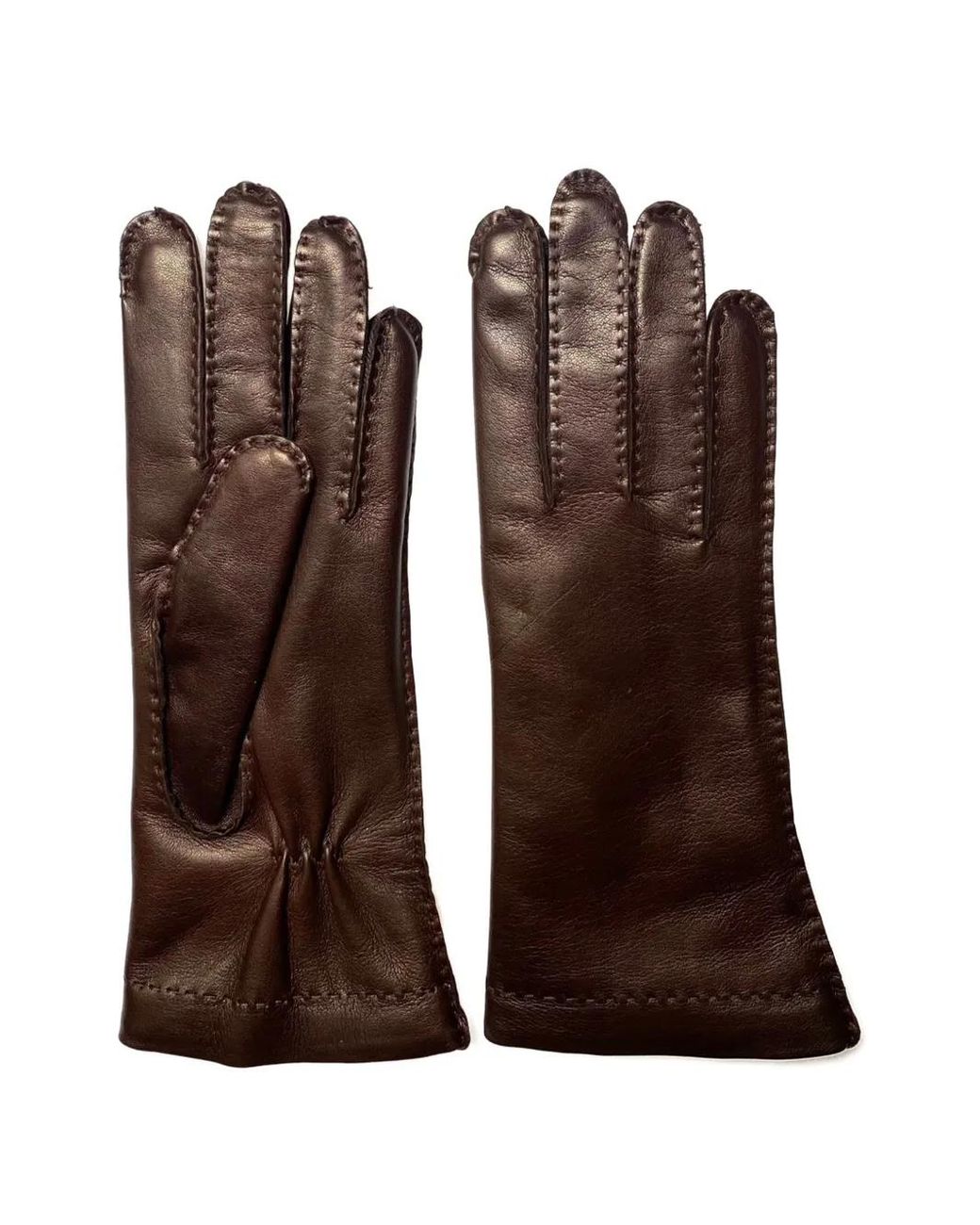 Restelli Brown Handschuhe Aus Leder