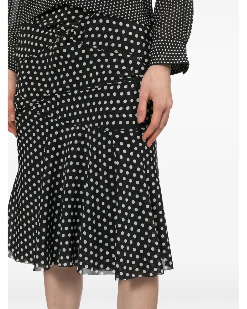 Junya Watanabe Black Polka Dot Skirt
