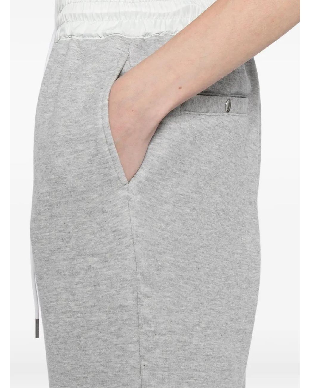 Sacai White Pantalon À Design Colour Block