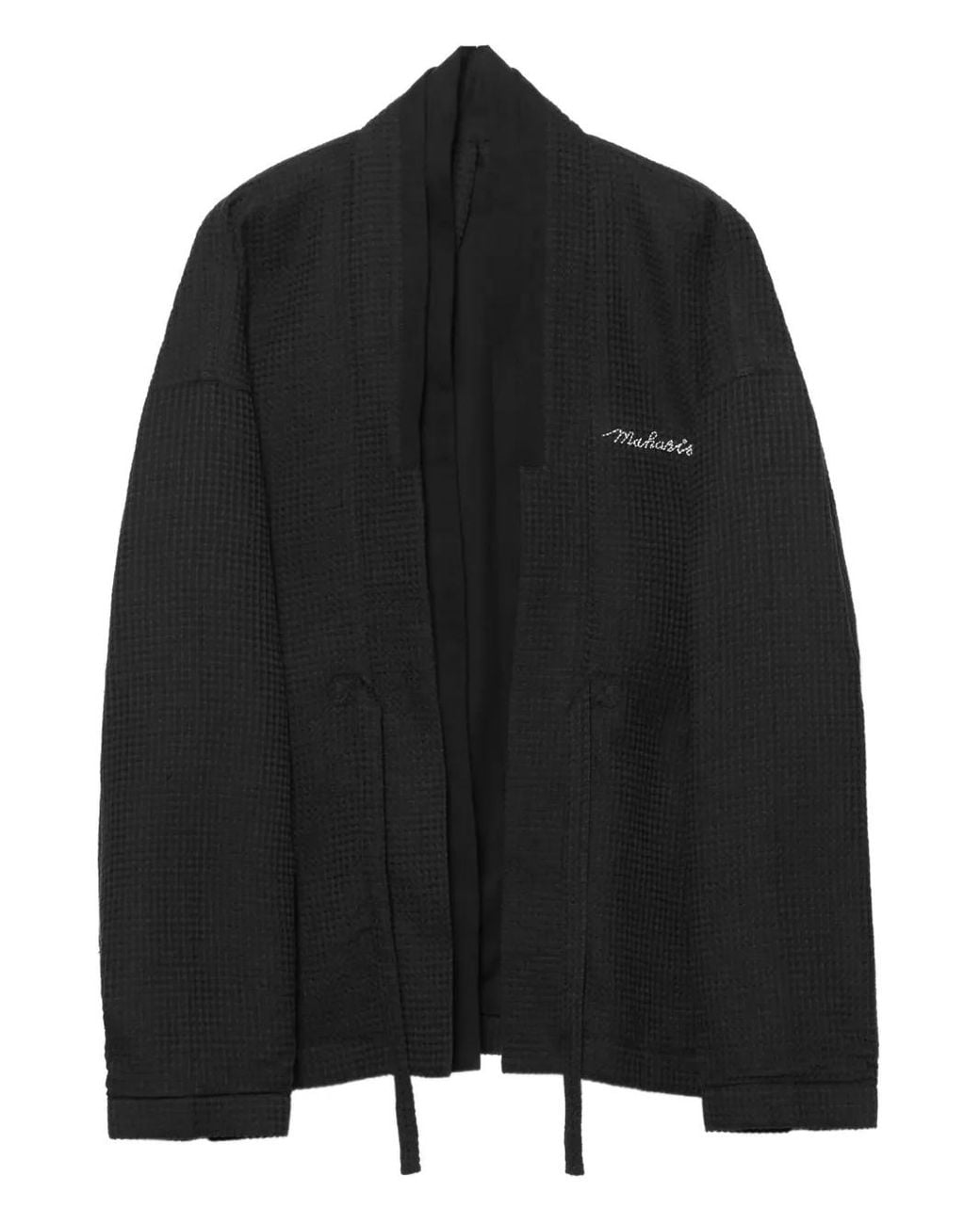 Maharishi Black Embroidered Waffle Jacket for men