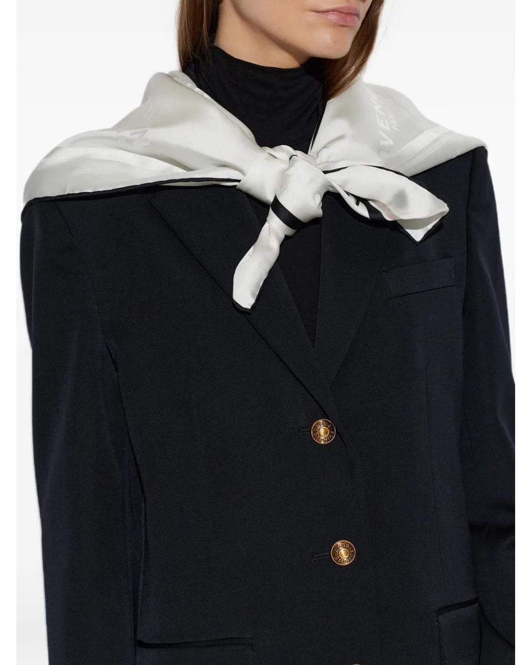 Givenchy Gray Logo-Pattern Silk Scarf
