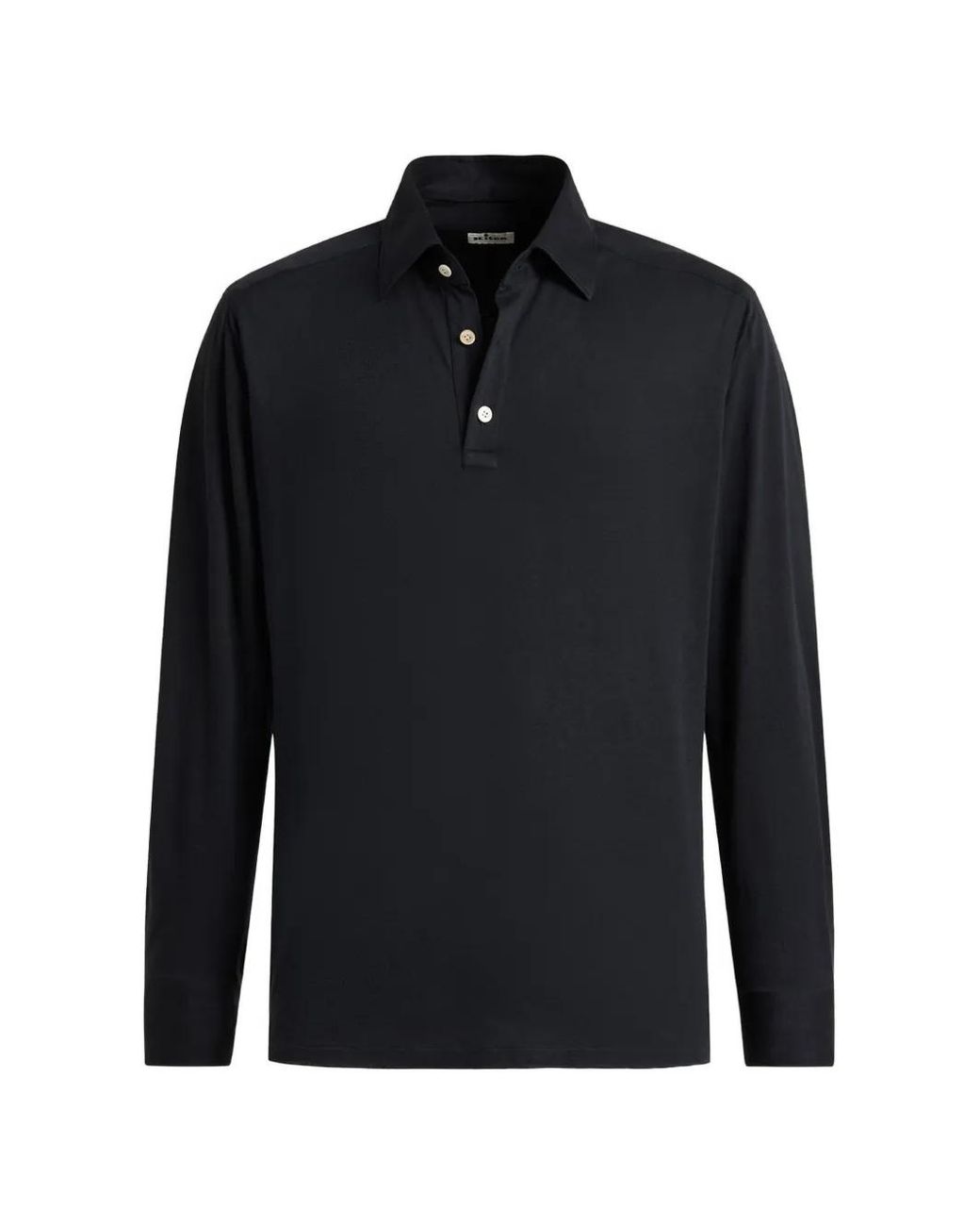 Kiton Blue Positano Long-Sleeve Polo Shirt for men