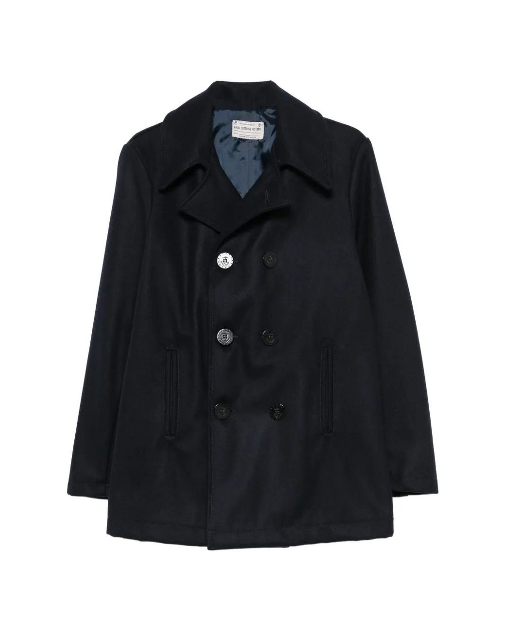chesapeake's Black Double-Breasted Coat for men