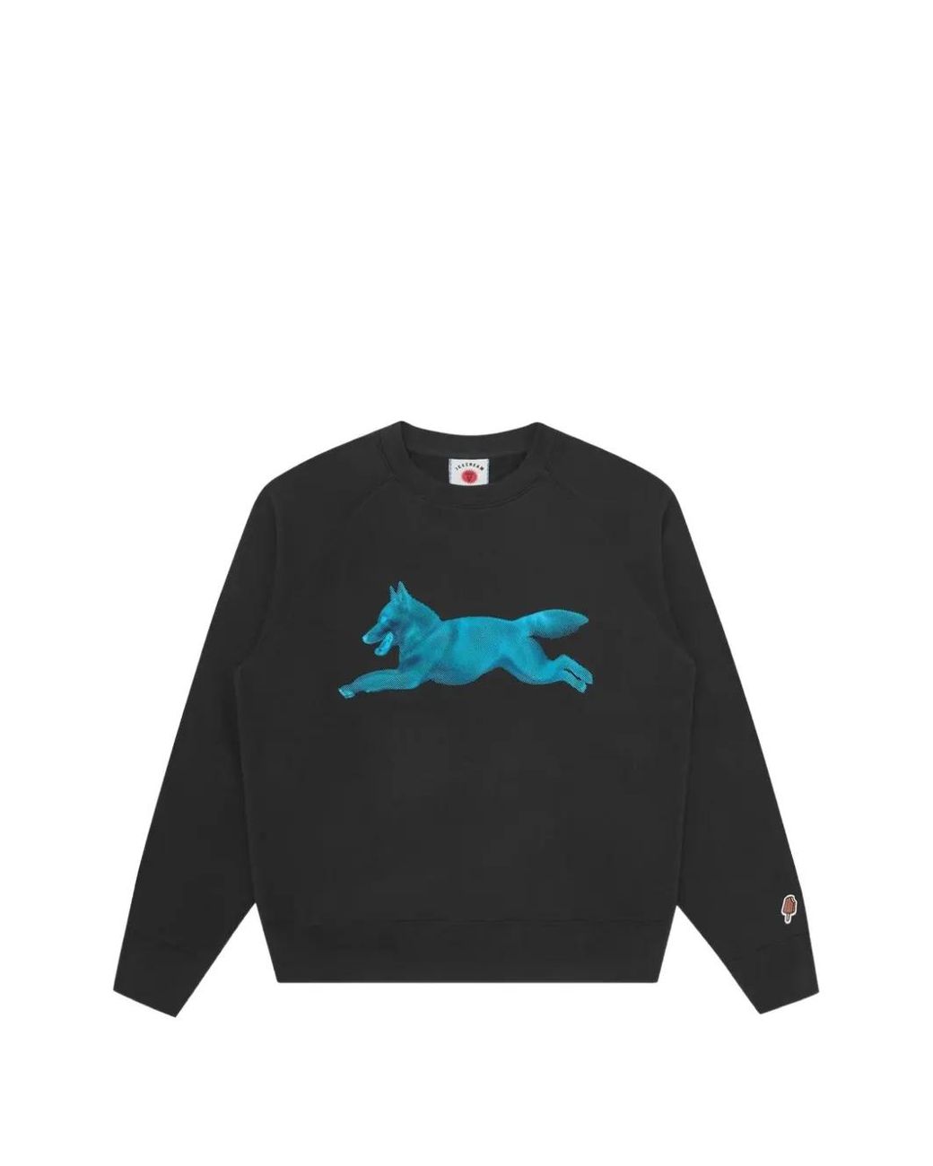 ICECREAM Black Crew-Neck Print Sweatshirt for men