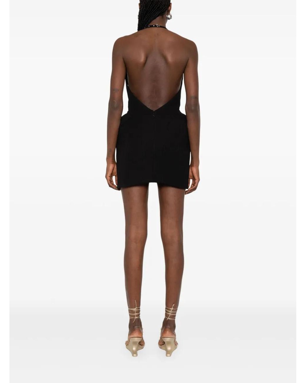 Mugler Black Tailored Mini Dress