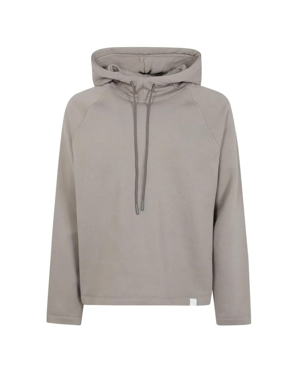 Woc Gray Raglan-Sleeve Drawstring Hoodie for men