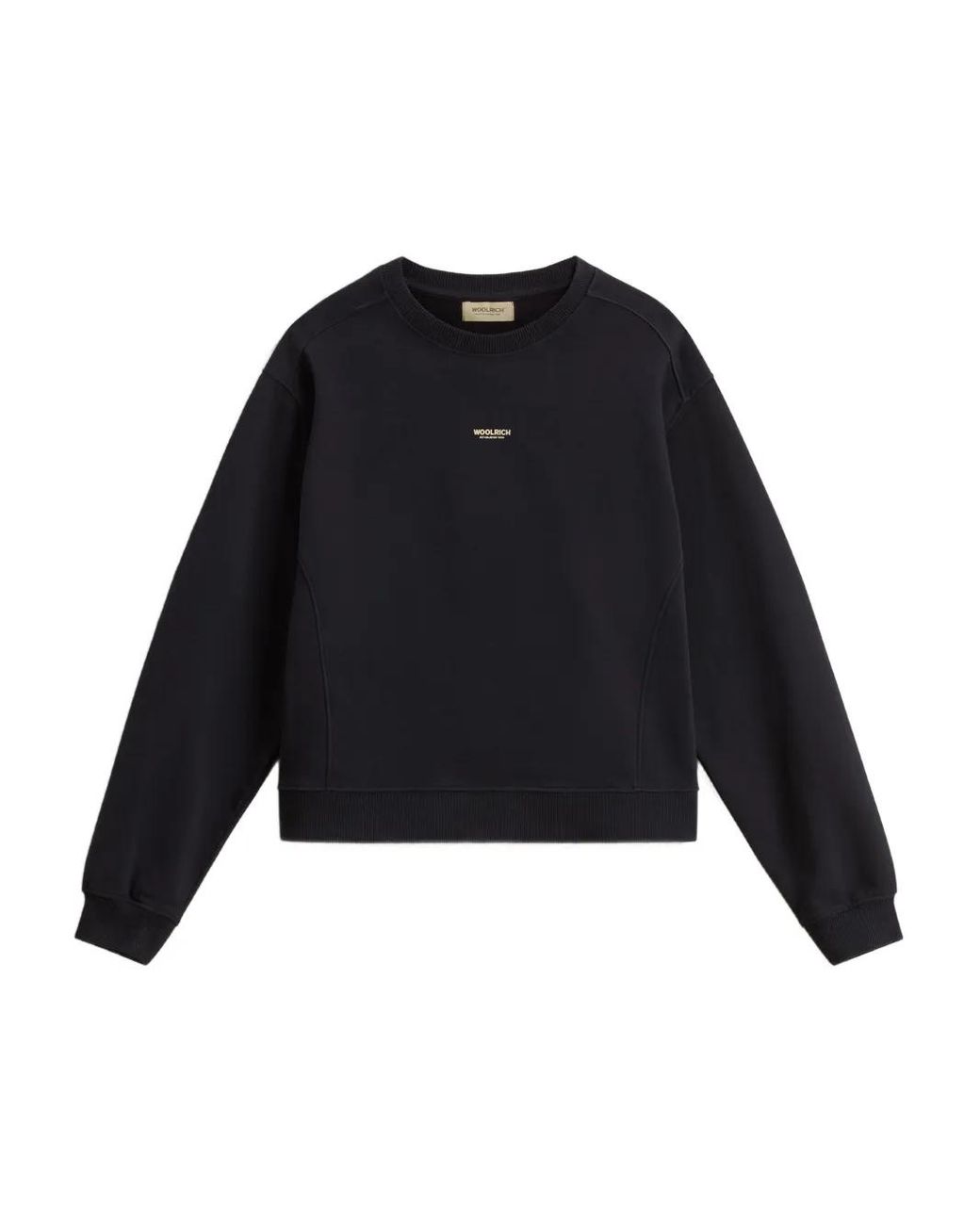 Woolrich Black Crew Neck Fleece Top