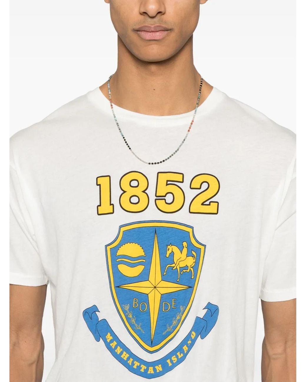 Bode White Crest T-Shirt for men