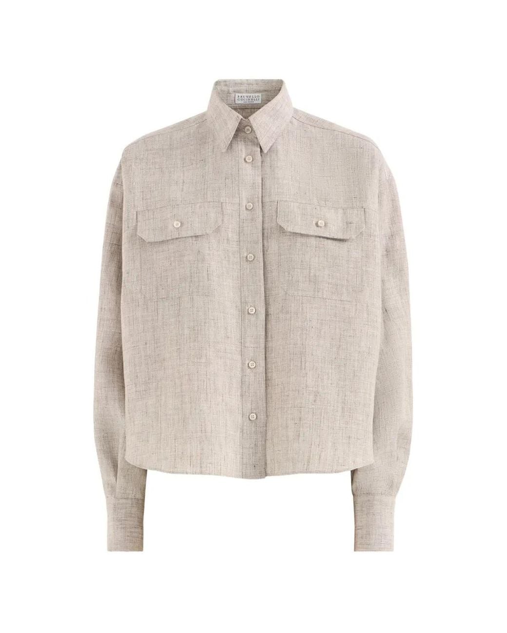 Brunello Cucinelli White Chest-Pocket Shirt