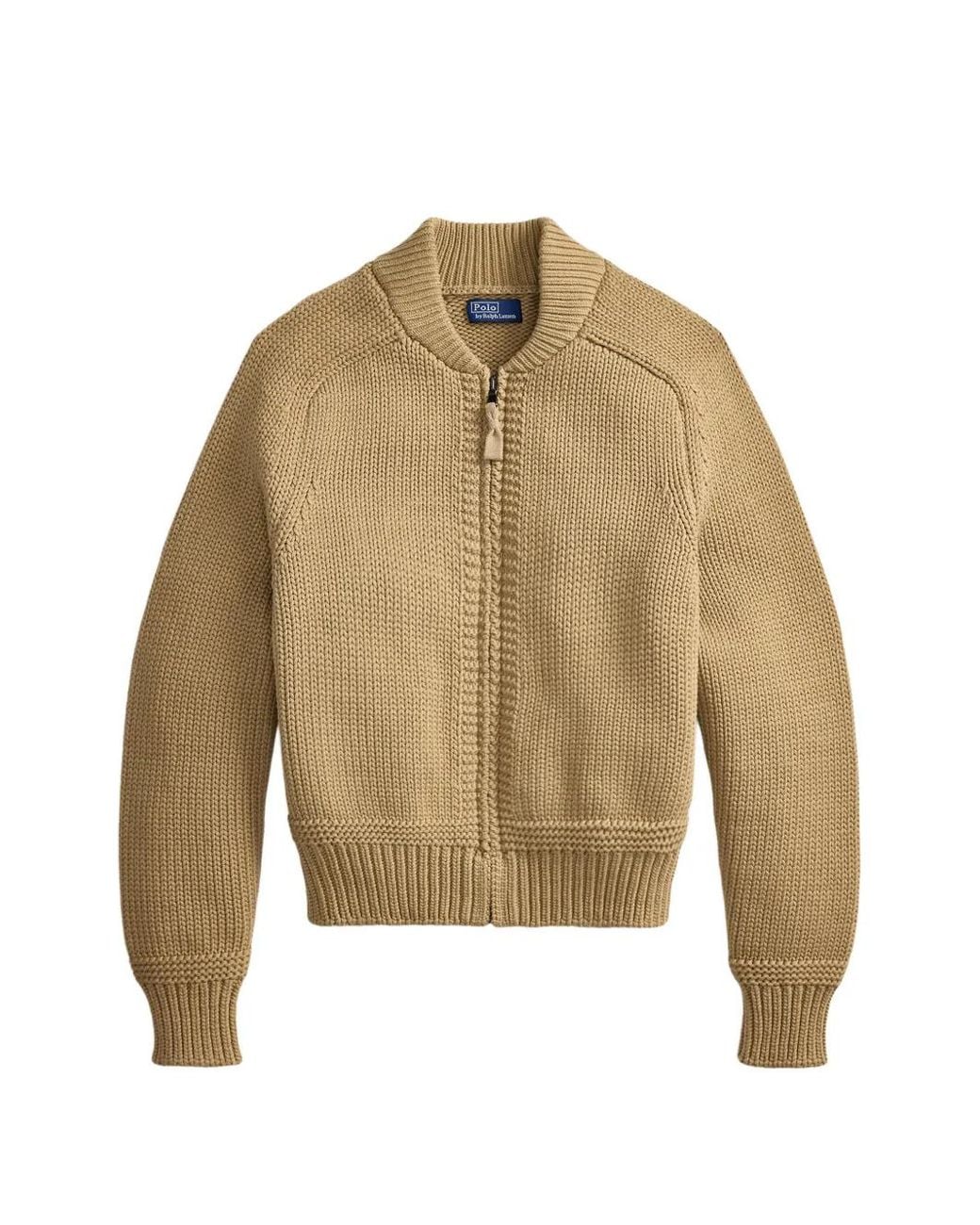 Polo Ralph Lauren Natural Zip-Up Sweater