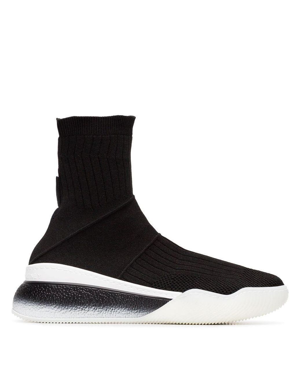 Stella McCartney Stretch Sock Trainers in Black | Lyst
