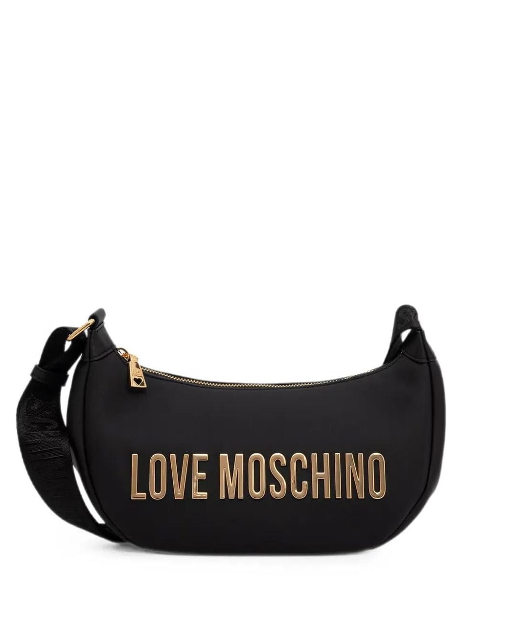 Love Moschino Black Logo-Plaque Shoulder Bag