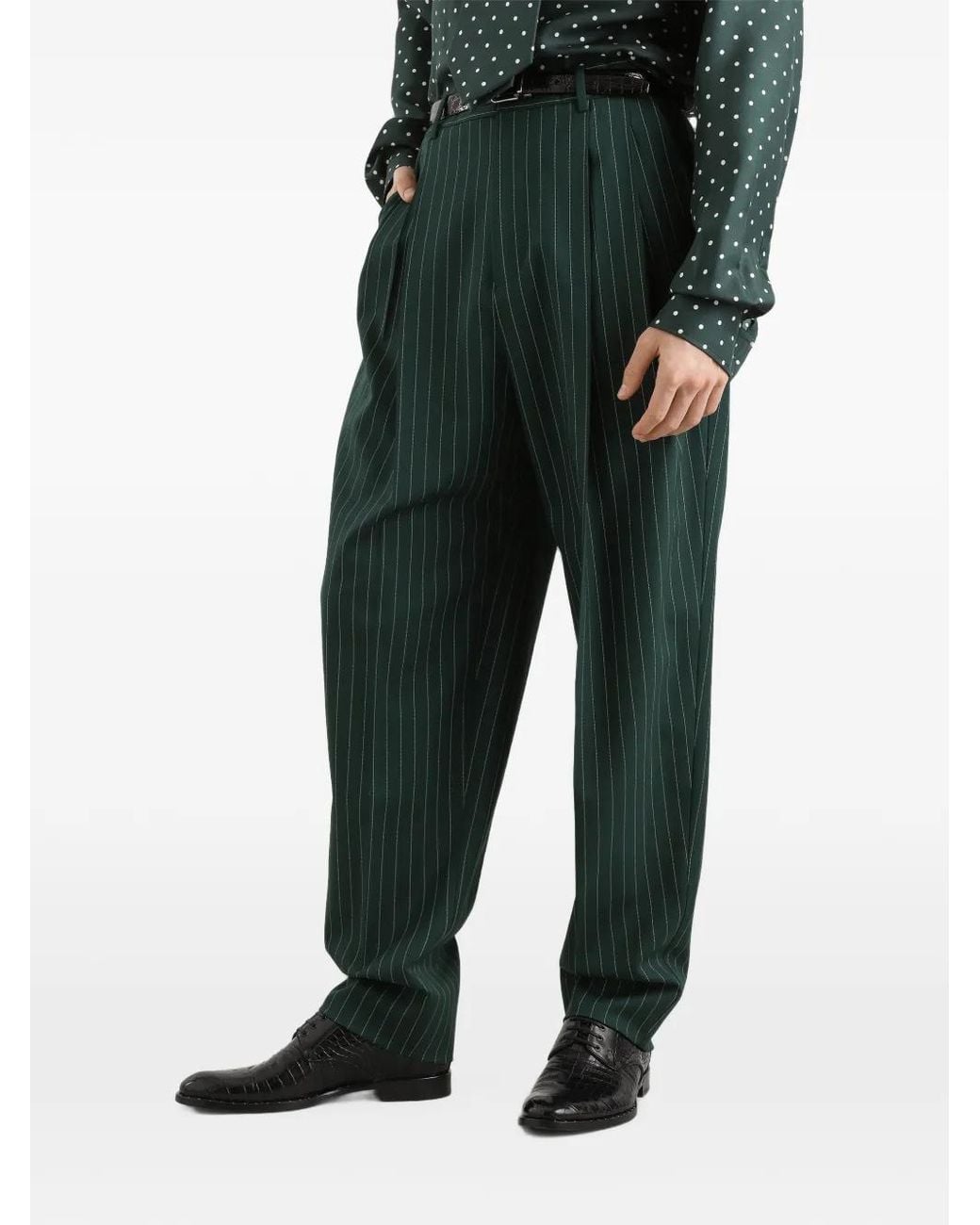 Dolce & Gabbana Green Single-Breasted Martini Suit for men