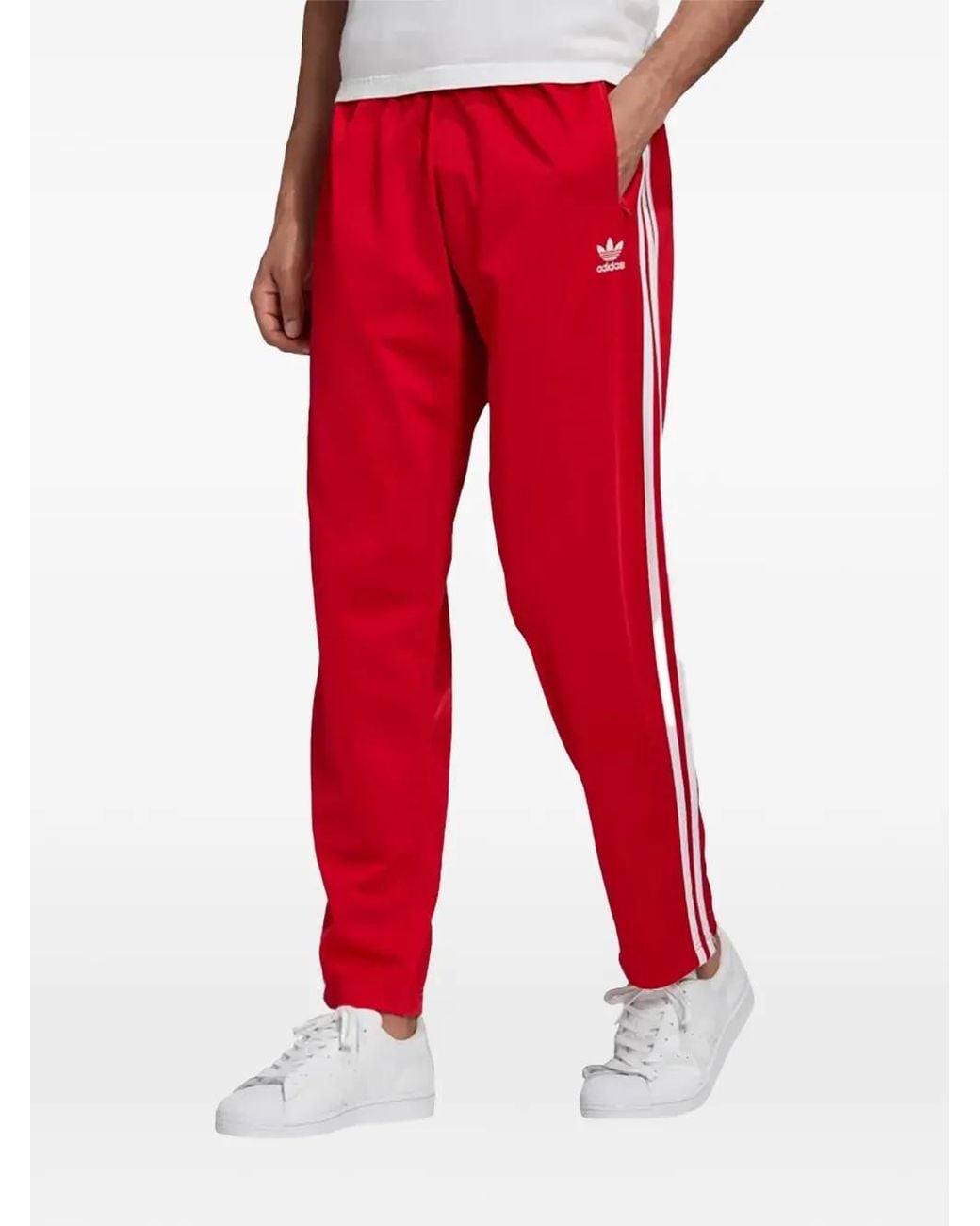 Adidas Red Adicolor Classics Firebird Track Pants for men