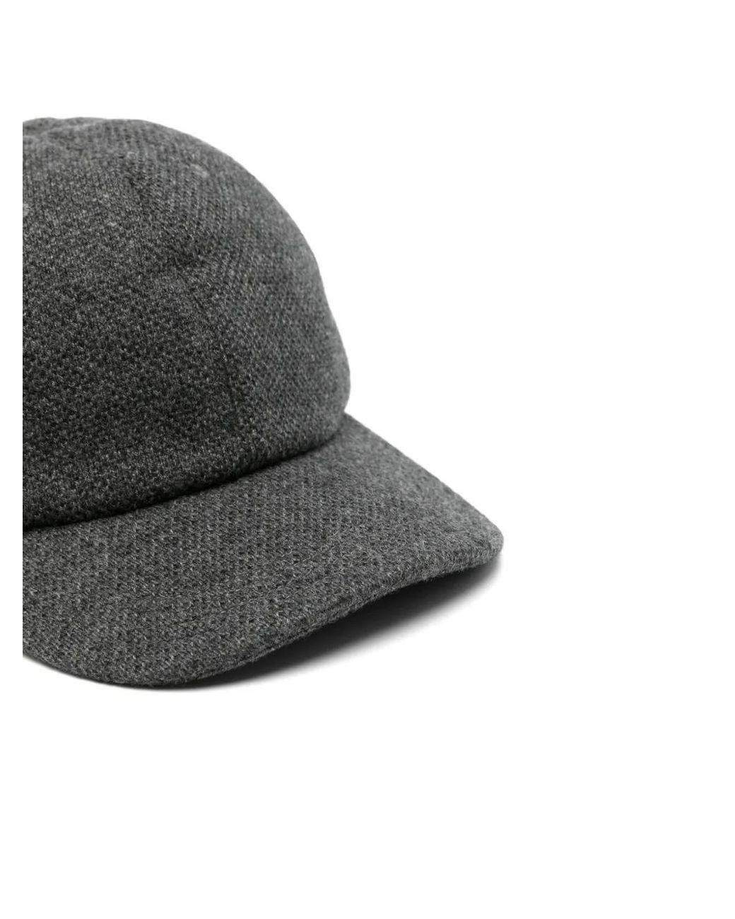 Kiton Gray Knitted Baseball Cap for men
