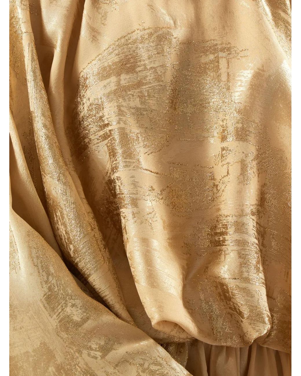 ‎Taller Marmo Natural Lamarr Long-Sleeve High-Neck Maxi Dress