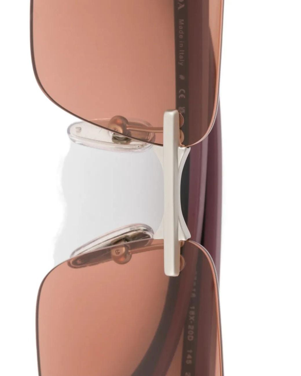 Prada Linea Rossa Pink Rectangle-Frame Sunglasses for men