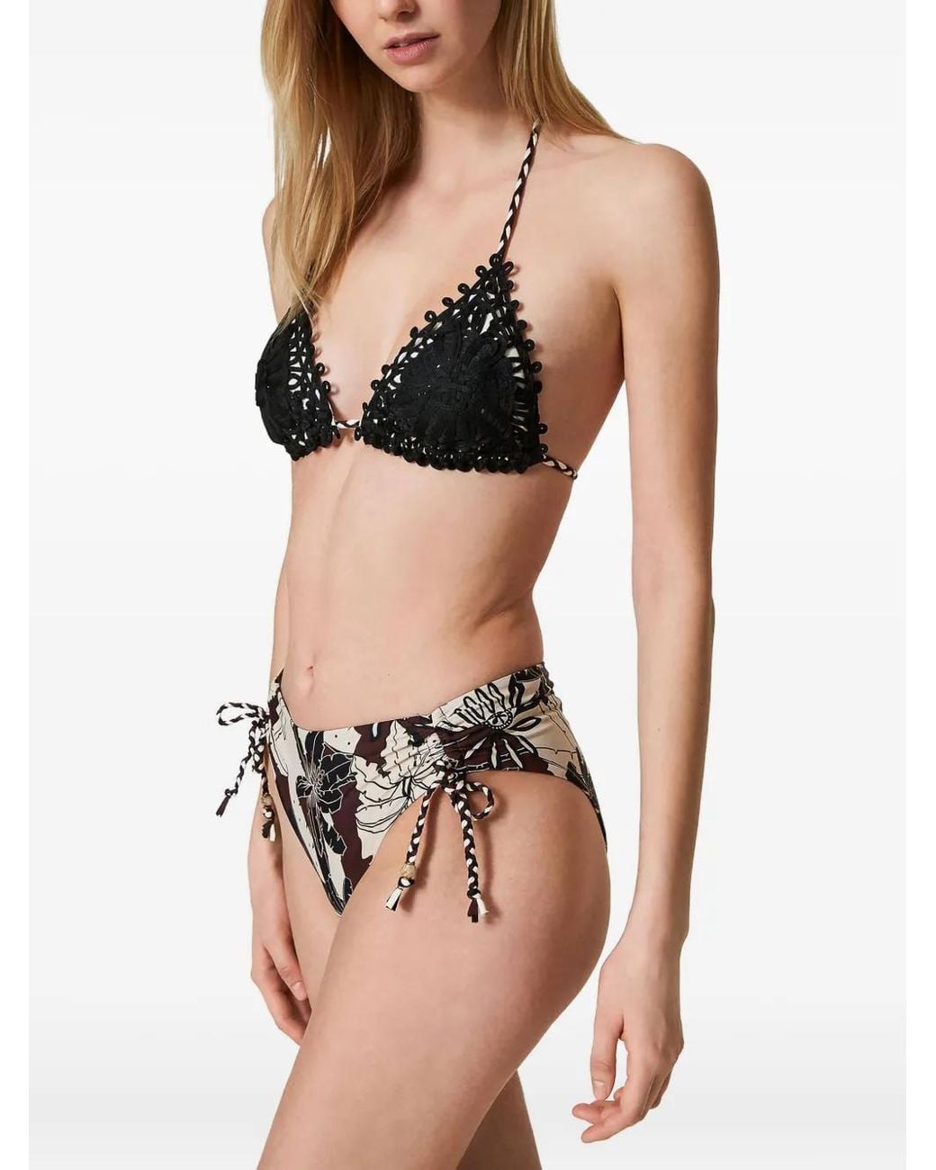 Twinset Black Triangle Bikini Top