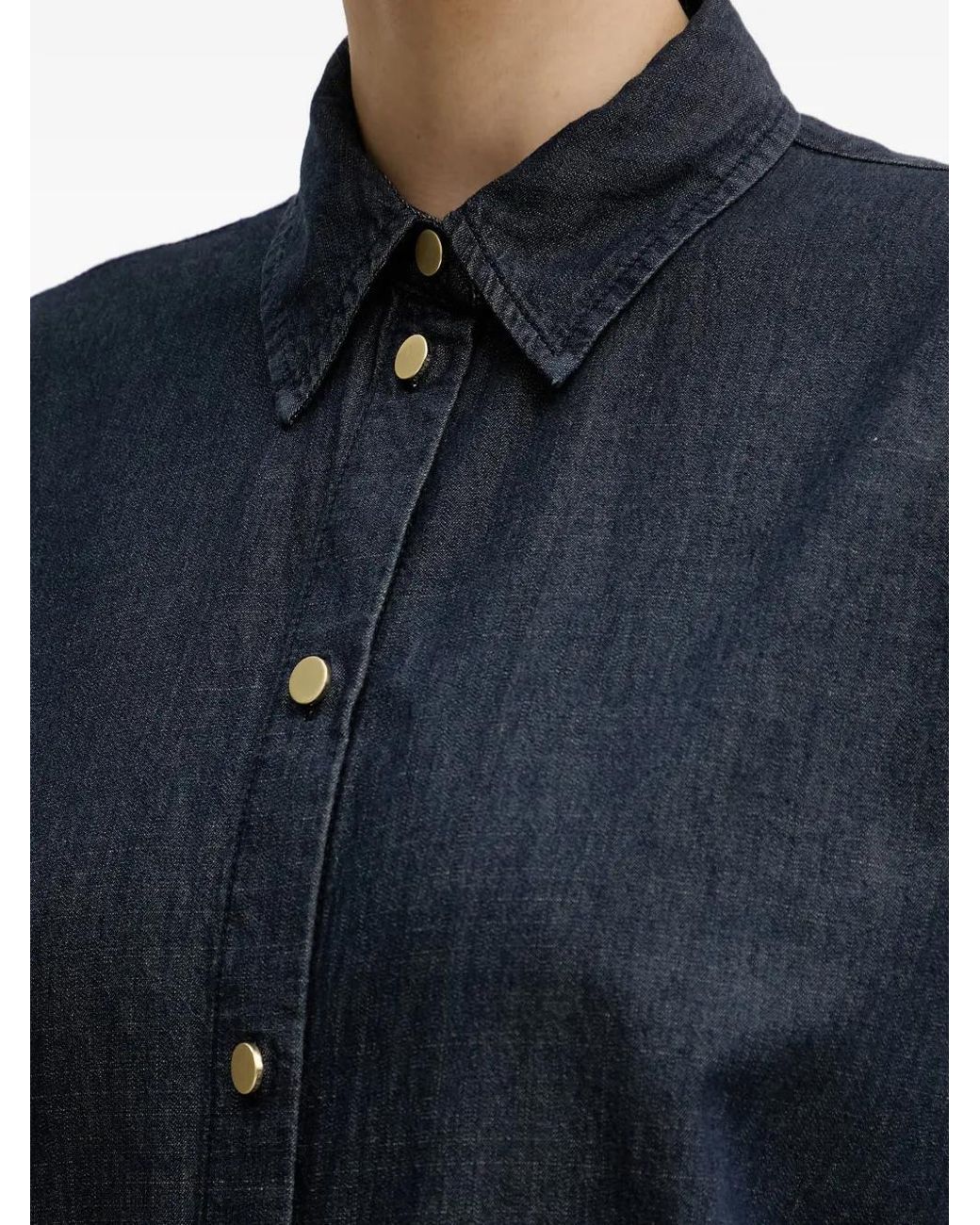 ARMANI EXCHANGE Blue Relaxed-Fit Denim Shirt