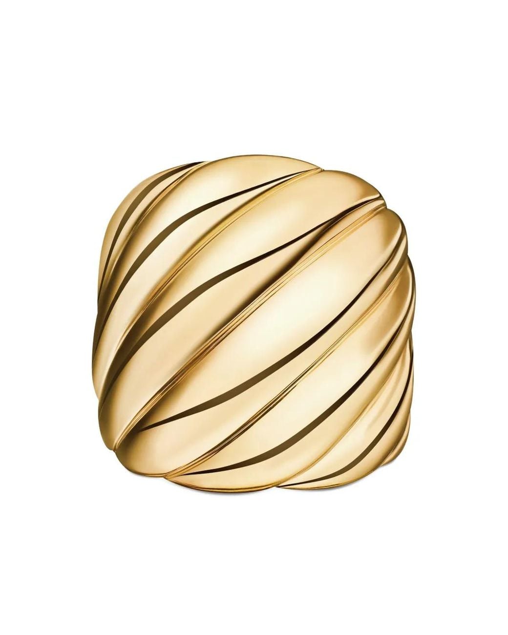 David Yurman Metallic 18Kt Sculpted Cable Ring (20Mm)