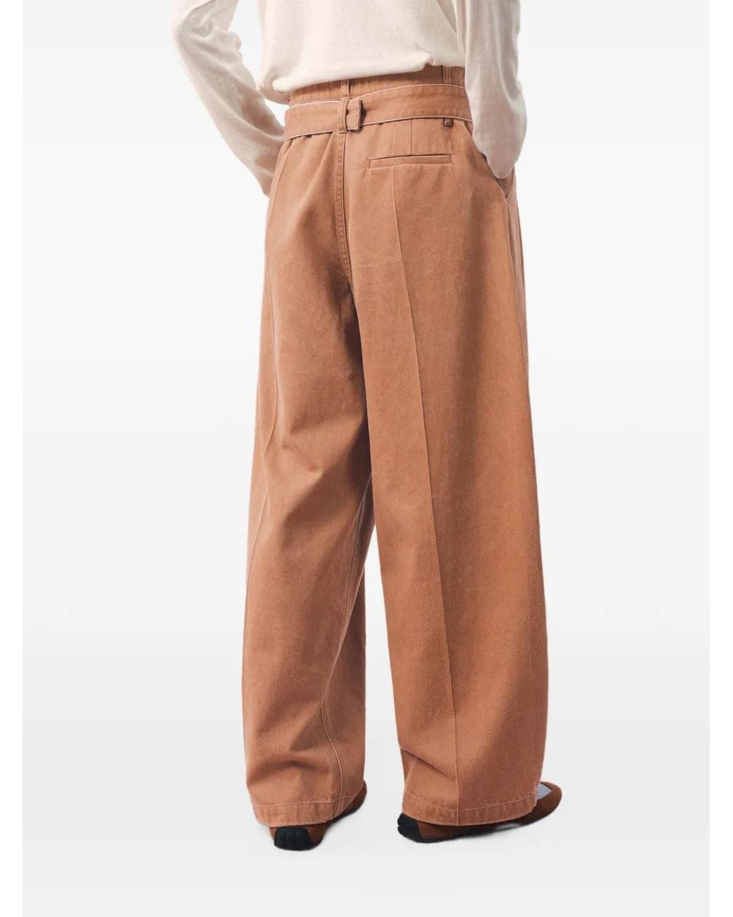 CROQUIS White Belted Wide-Leg Jeans for men