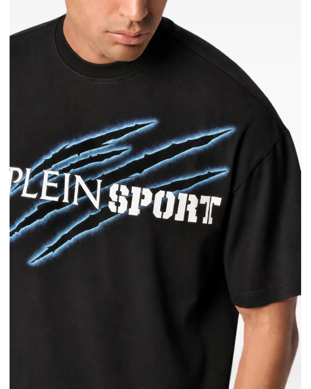 Philipp Plein Black Logo-Print T-Shirt for men