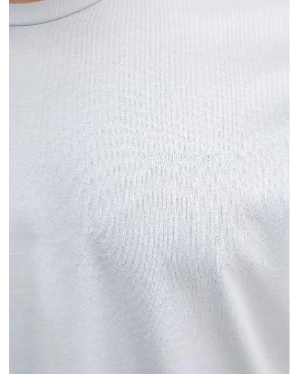 Paul & Shark White Logo-Embroidered T-Shirt for men