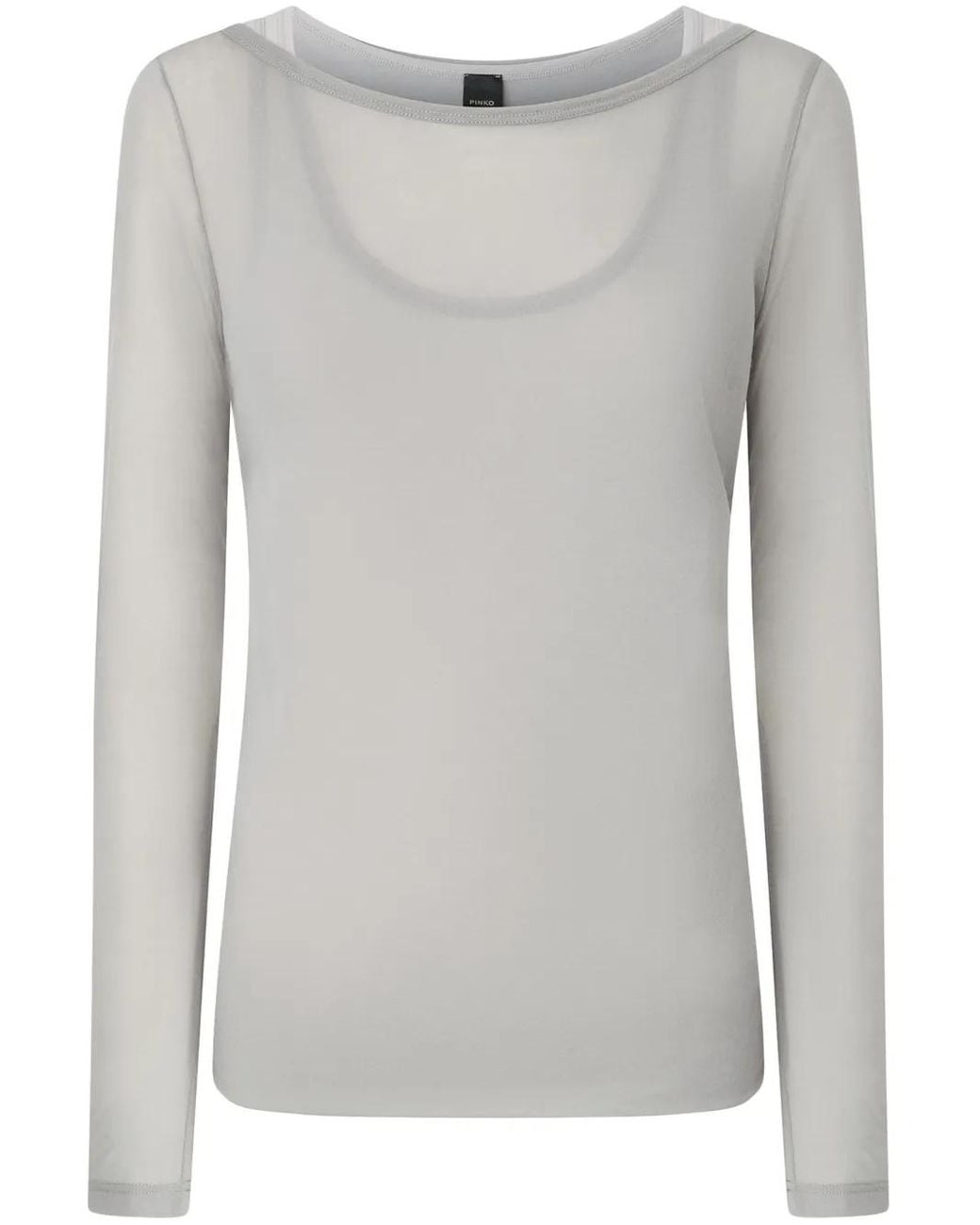 Pinko Gray Layered T-Shirt