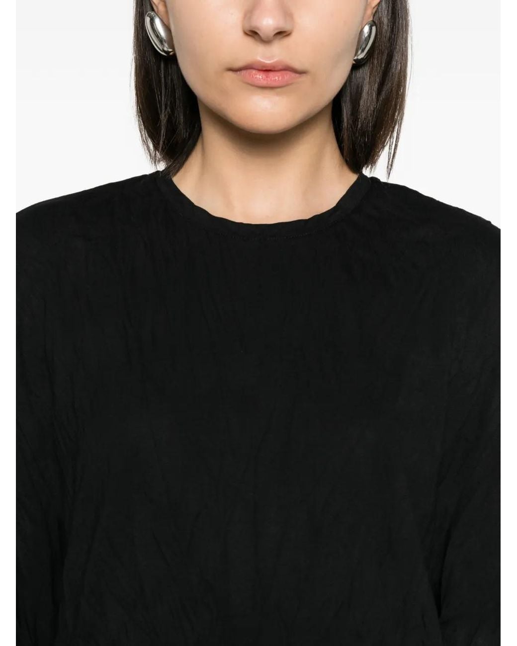 Totême  Black Relaxed Tee Dress