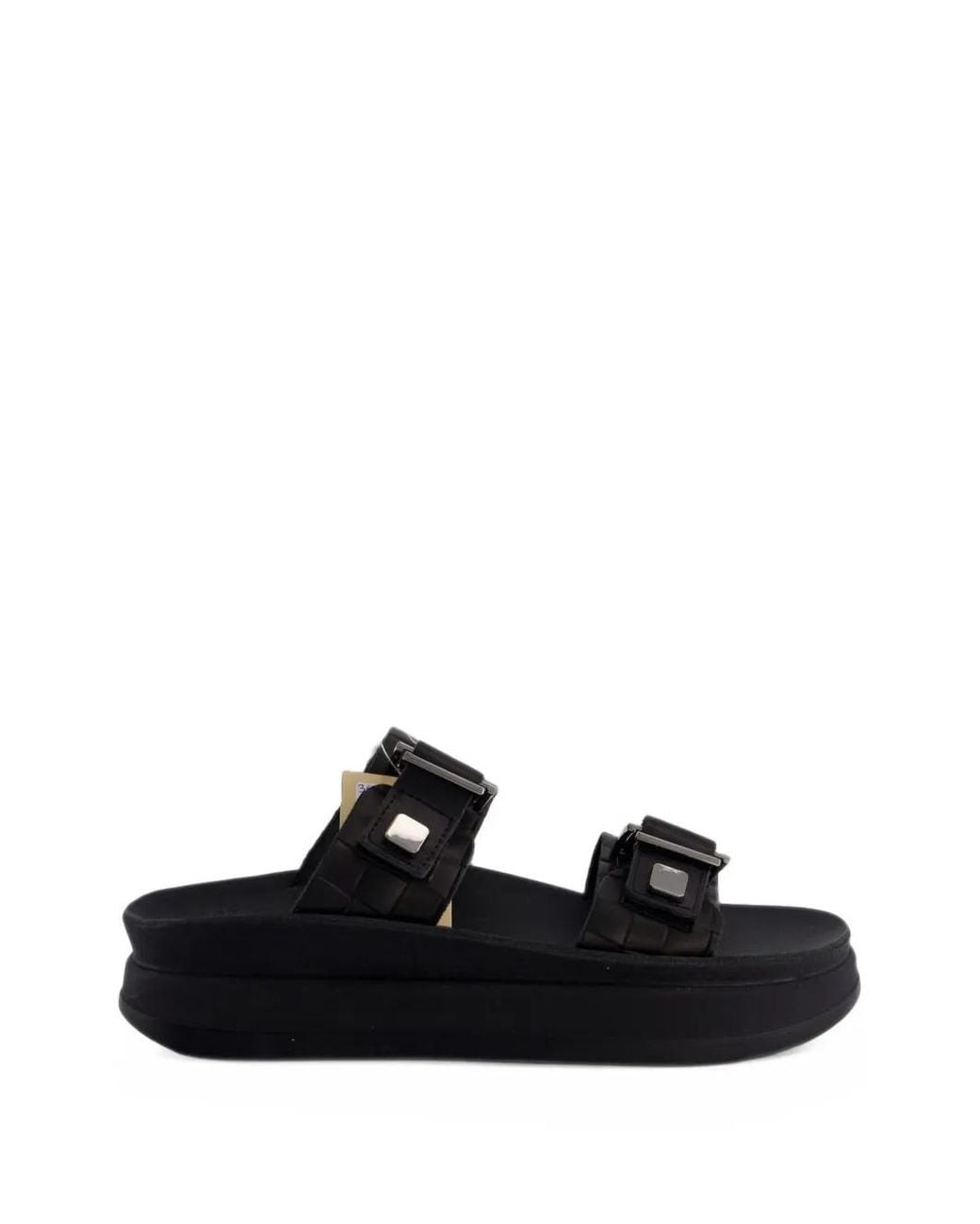 FANTASY SANDALS Black Adelita Buckle-Fastening Platform Sandals