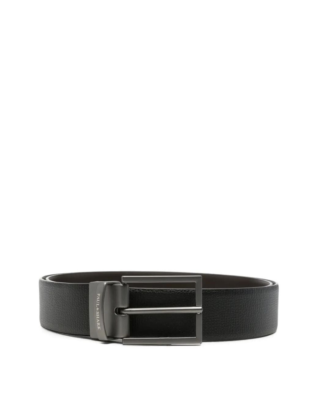 Paul & Shark White Grained Leather Belt for men