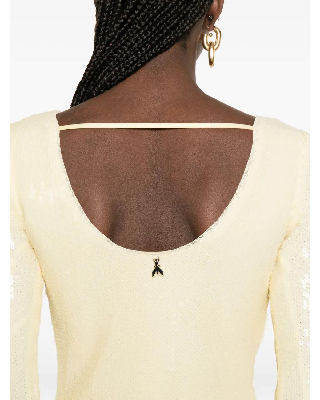 Patrizia Pepe Natural Sequin Mini Dress