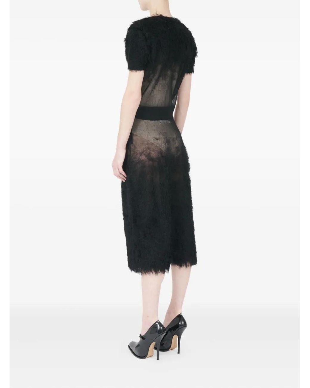 Maison Margiela Black Retrograde Silk Knit Top