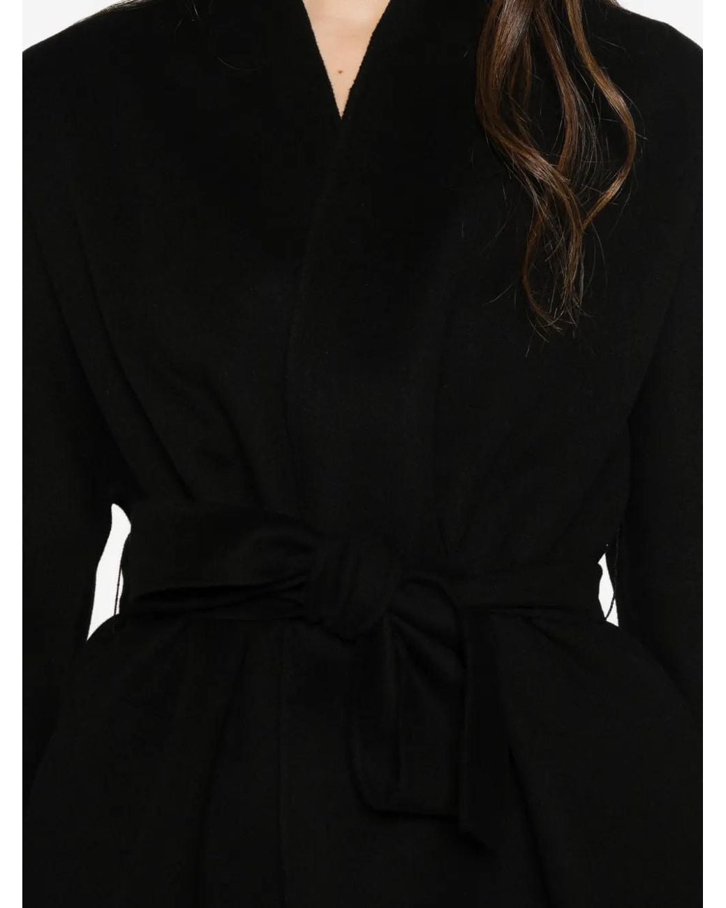 Max Mara Black Forte Belted Coat