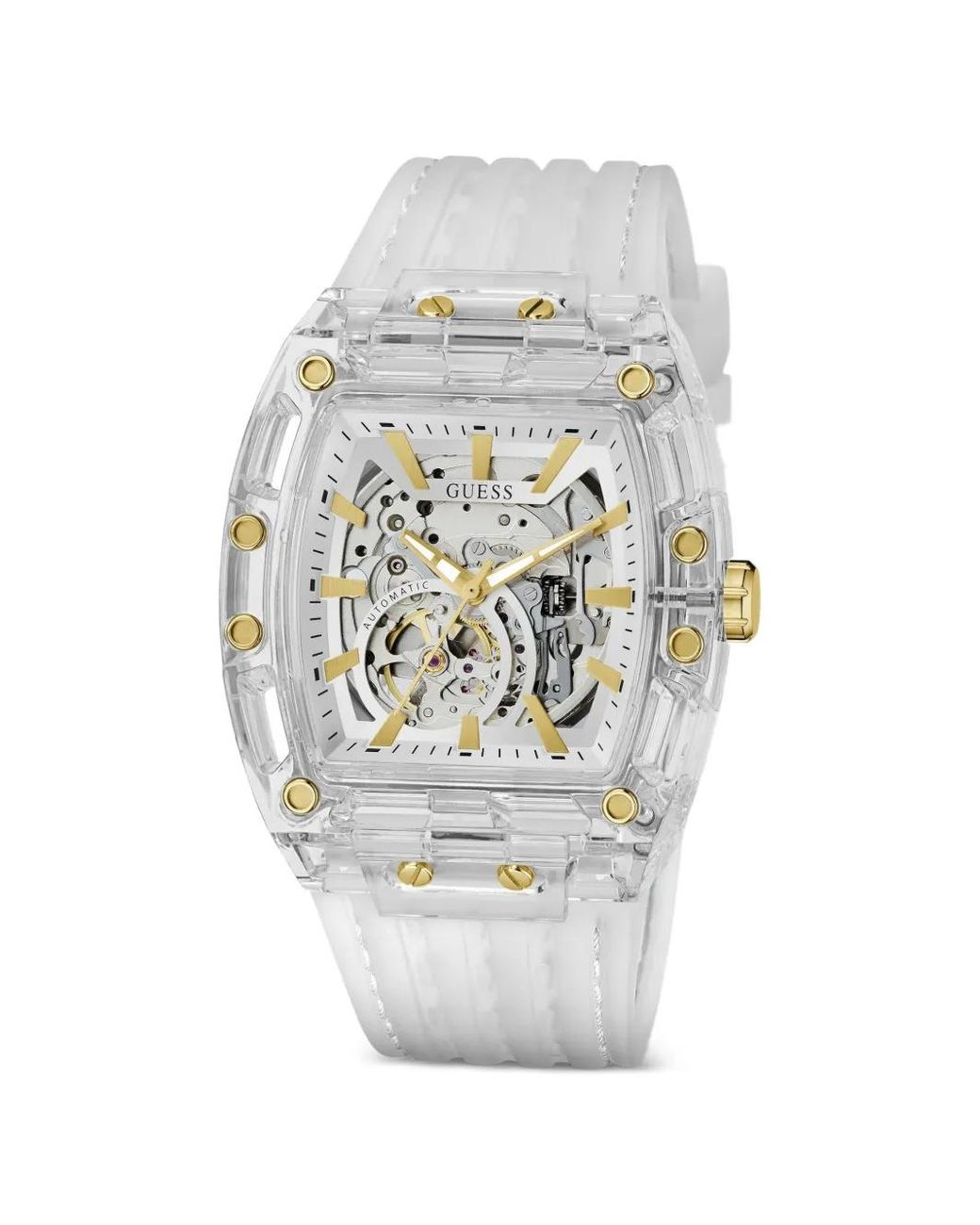 Guess White Clear Analog Watch for men