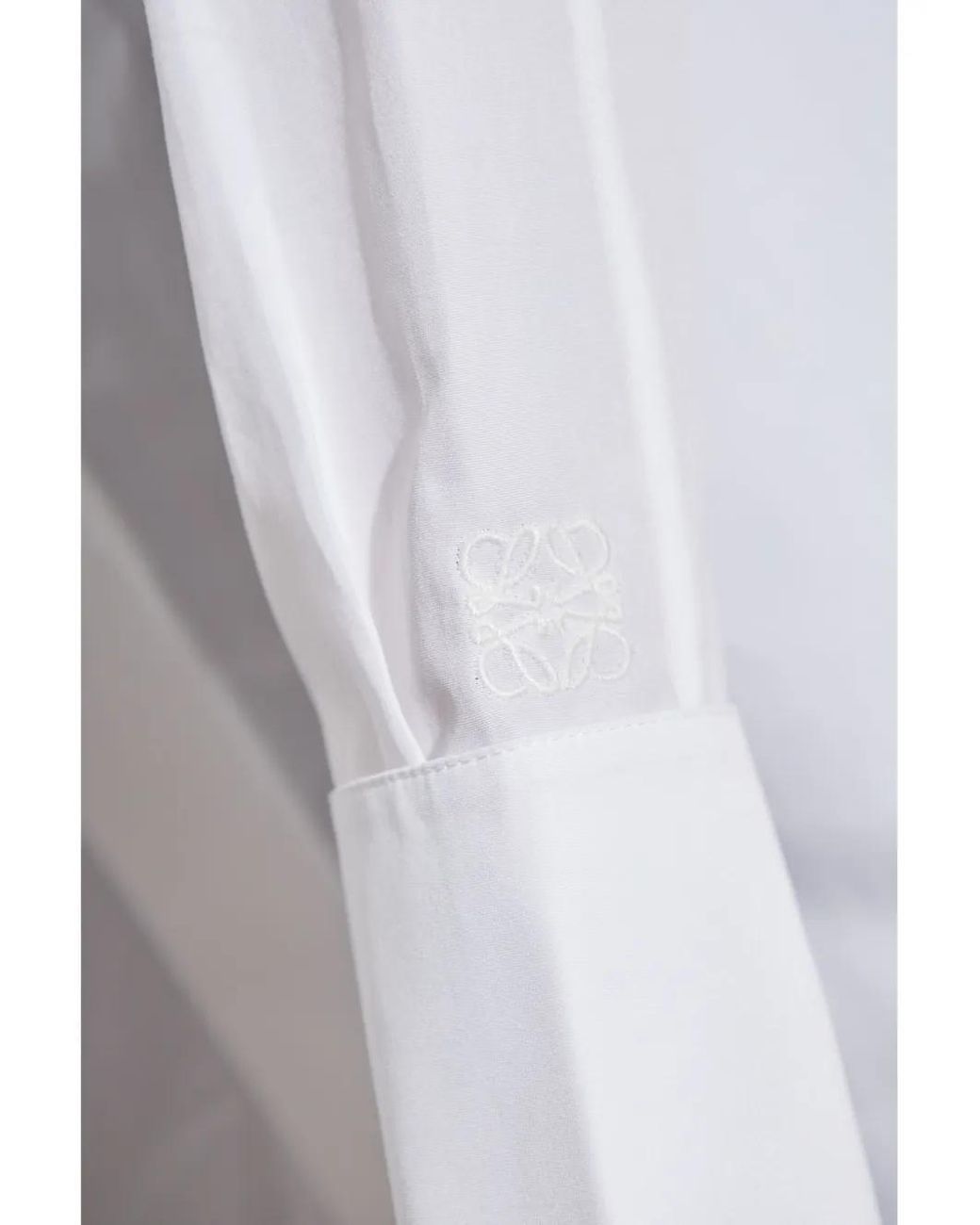 Loewe White Draped Cotton Shirt