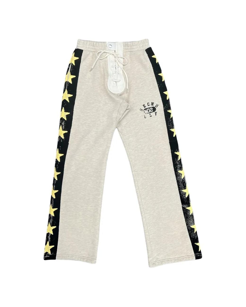 Secnd Slf White All Star Field Day Track Pants for men