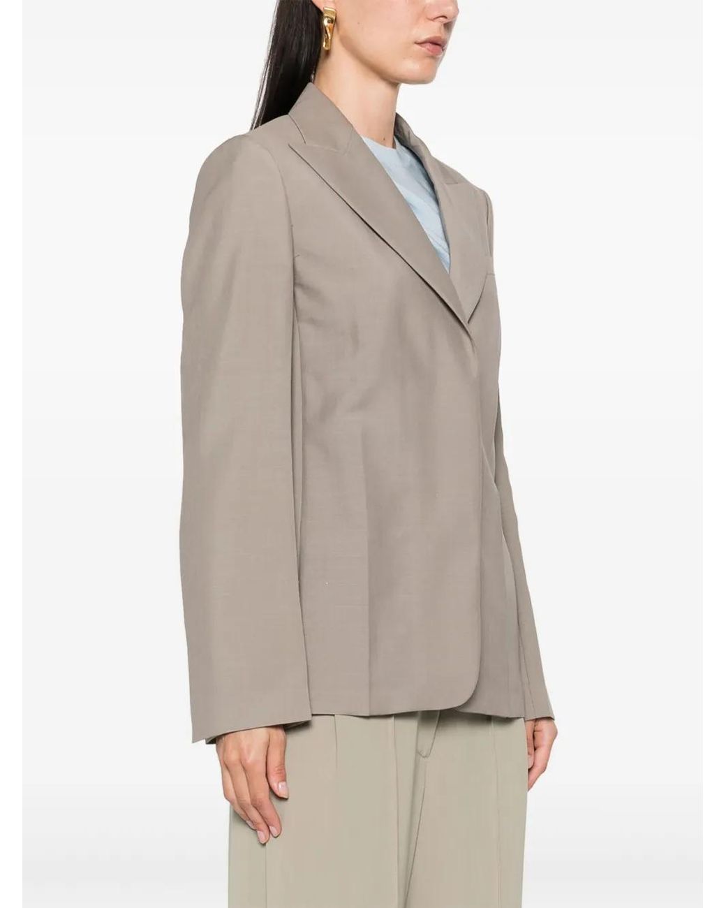 Fendi Gray Single-Breasted Blazer
