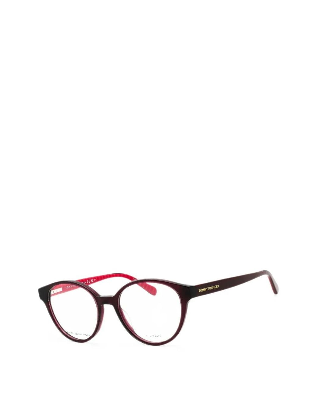 Tommy Hilfiger Black Round-Frame Glasses