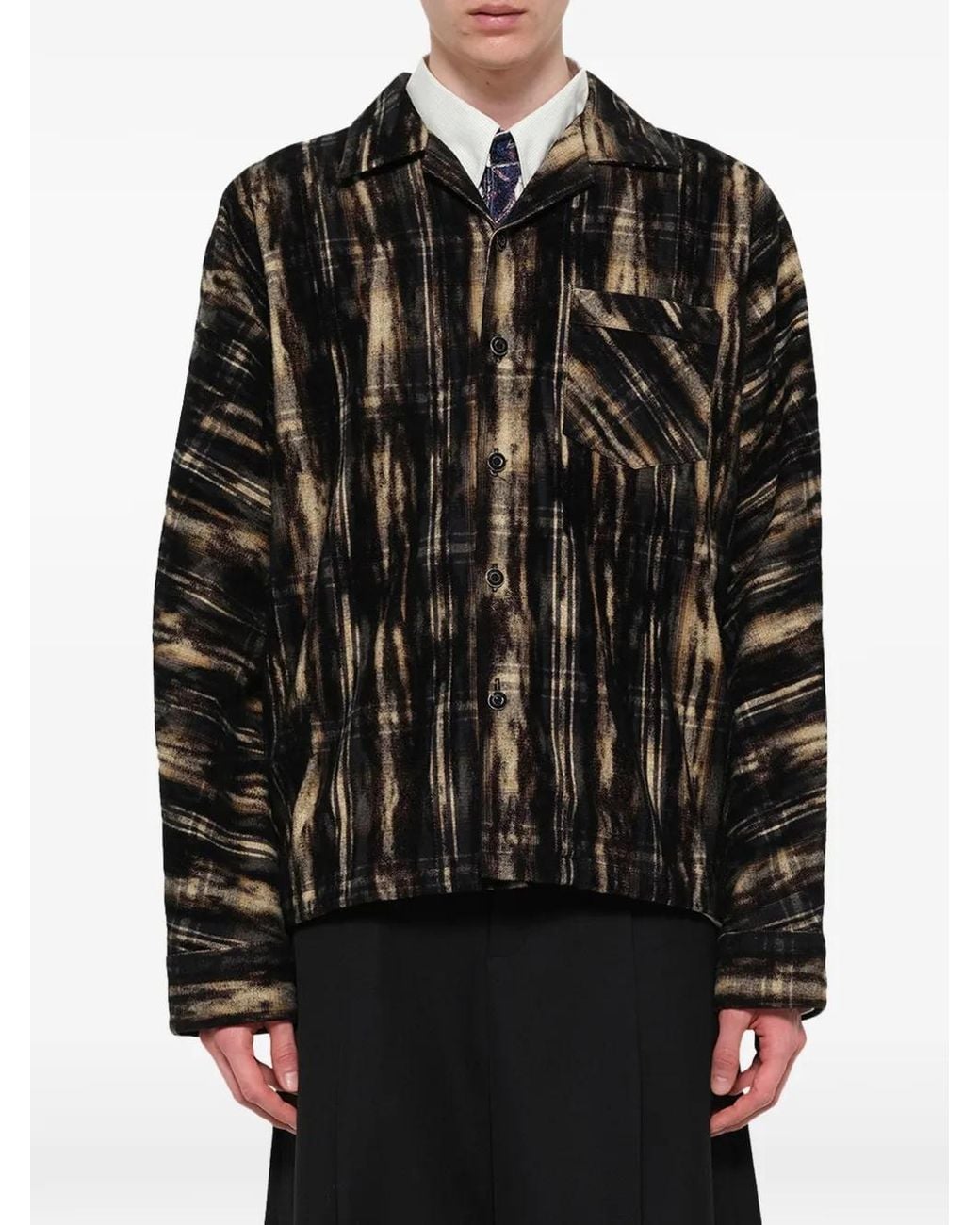 Doublet Black Chest-Pocket Shirt for men
