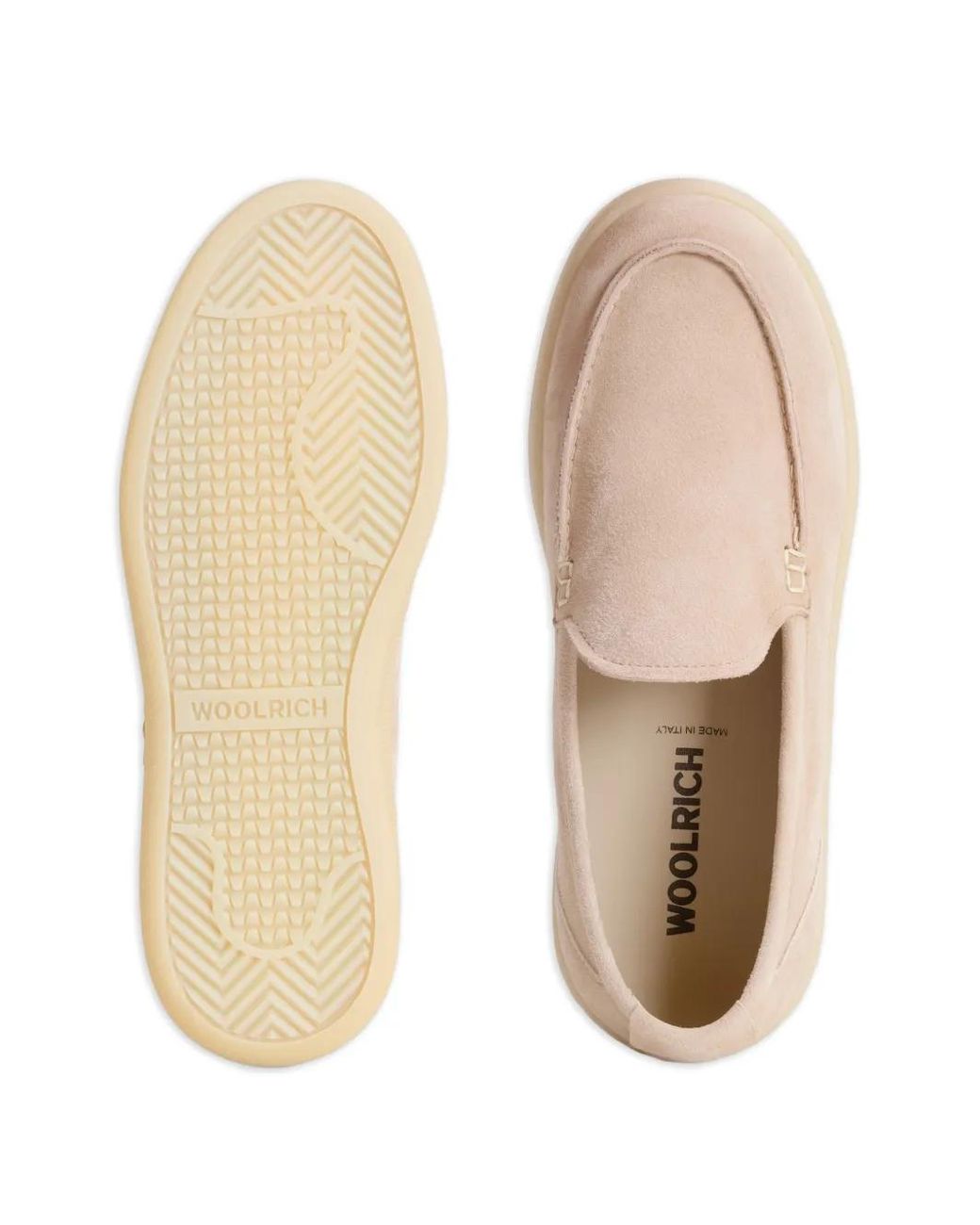 Woolrich Natural Slip-On Suede Loafers