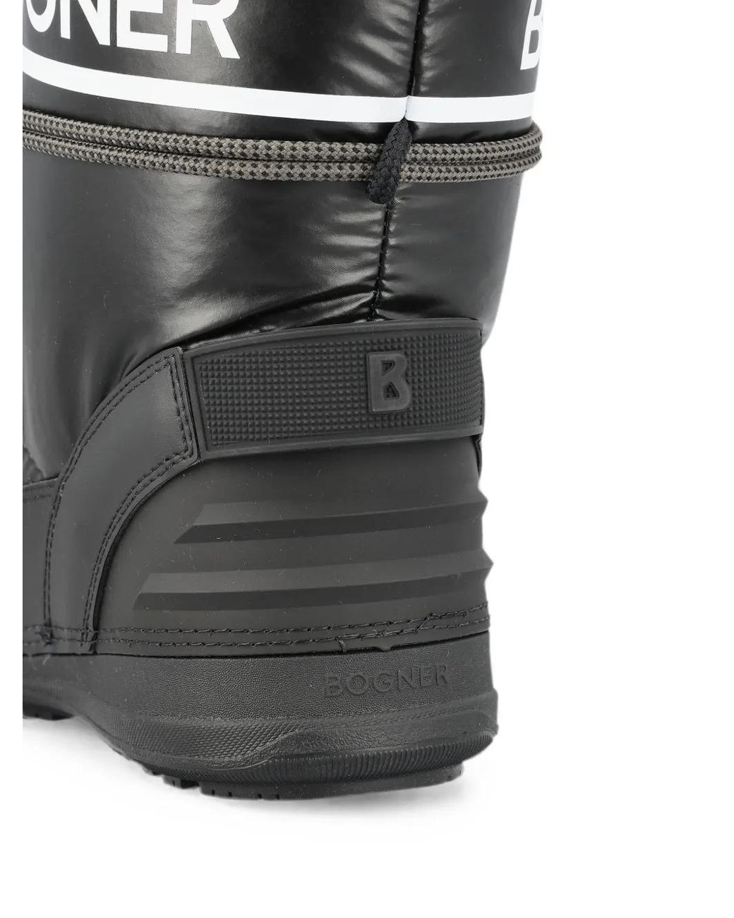 Bogner Black Logo-Print Lace-Up Snow Boots