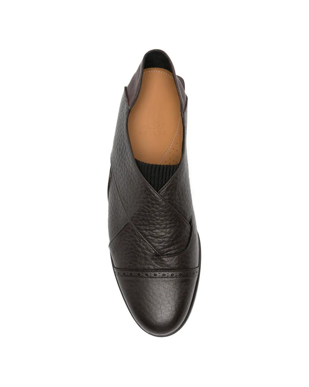 NULLUS Gray Cap-Toe Loafers for men