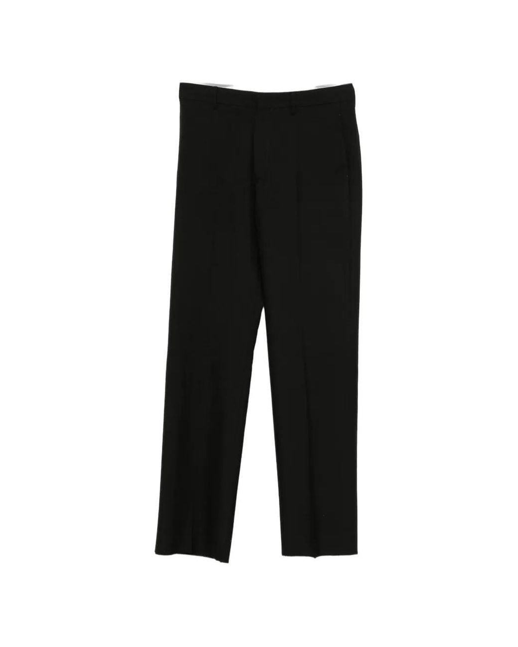 Tagliatore Black Straight-Leg Trousers for men