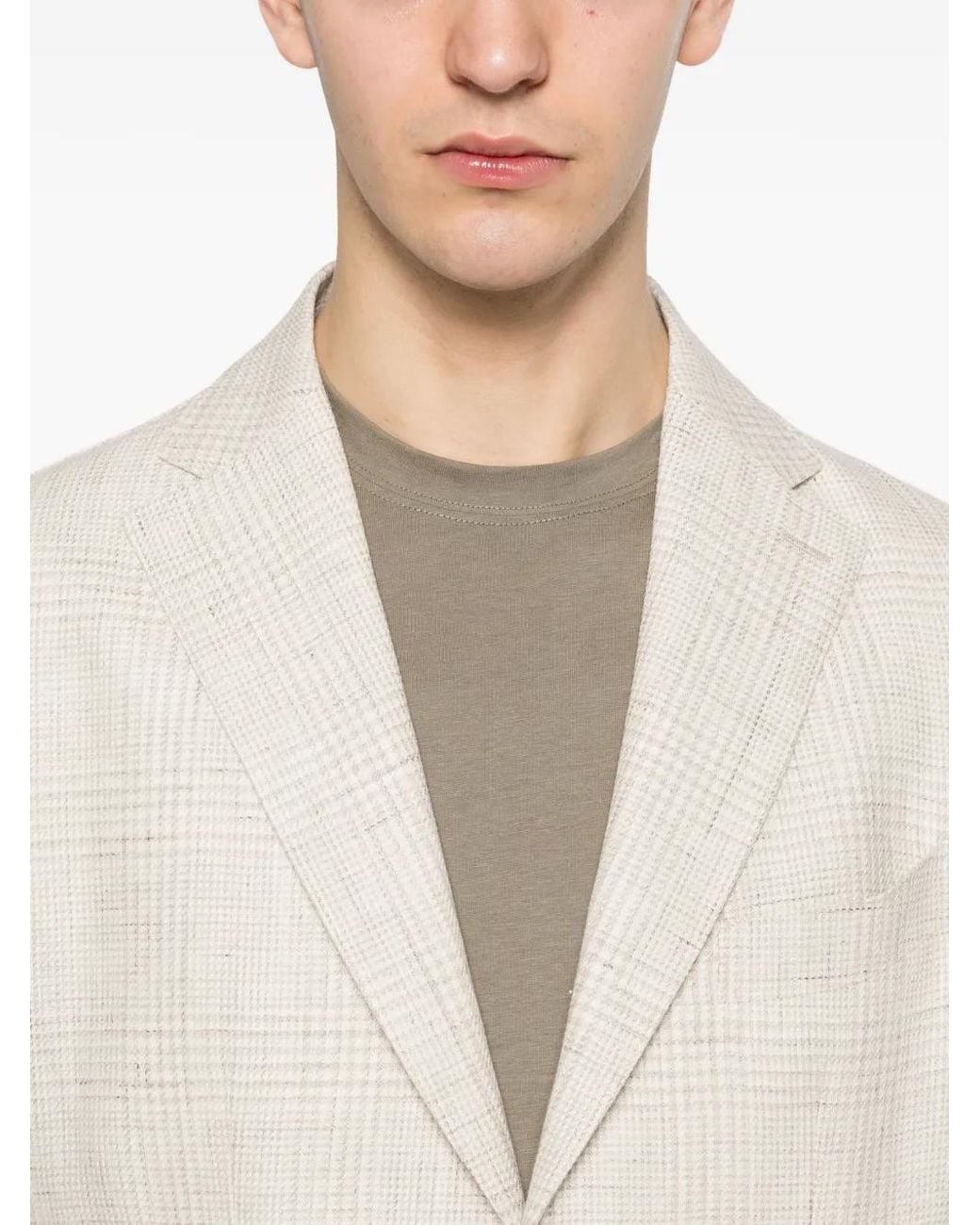 Eleventy White Veste Douce À Simple Boutonnage for men